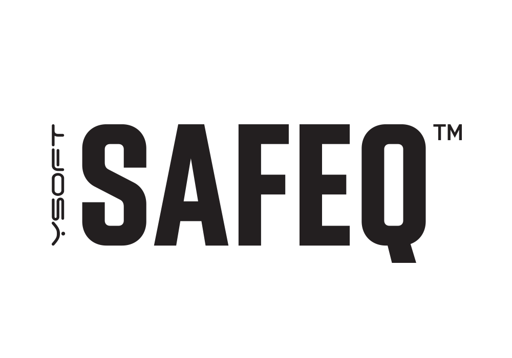 SAFEQ logo. YSOFT SAFEQ 6. Y-Soft. SKYSAT logo.